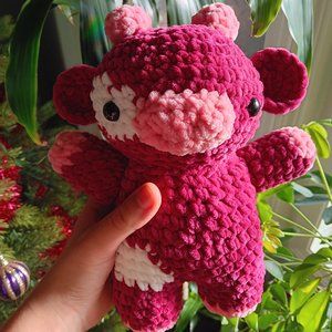 Crochet Raspberry Cow